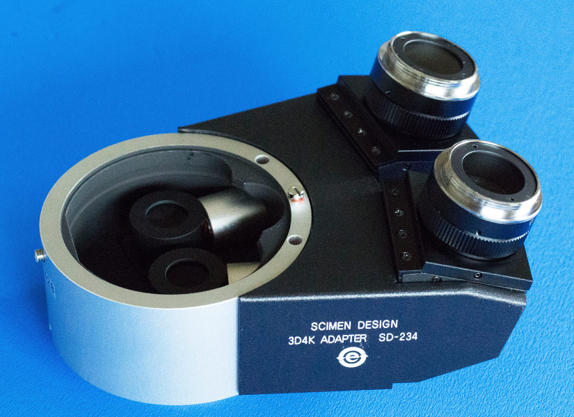 3D video adapter for Zeiss or Leica microscope
